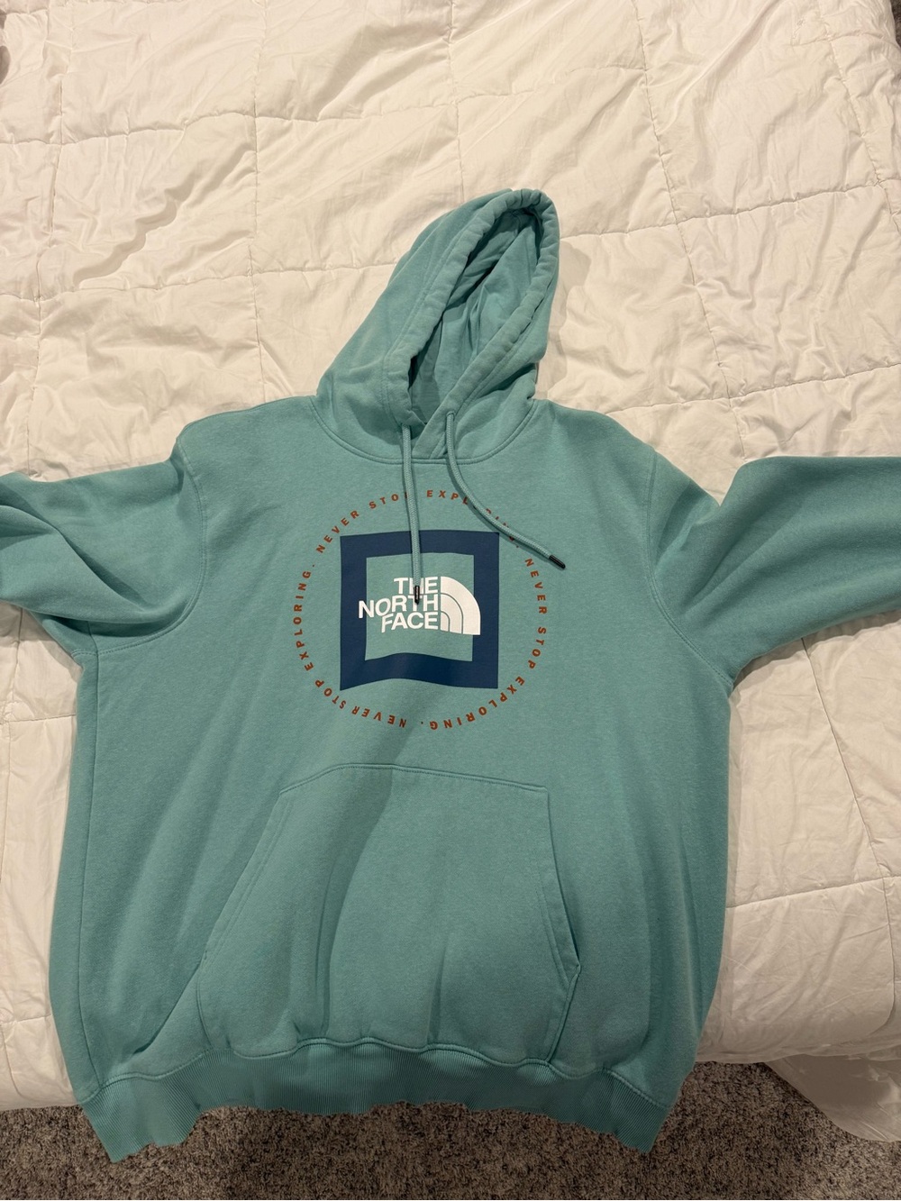 The North Face Teal & Navy Logo Pullover Hoodie